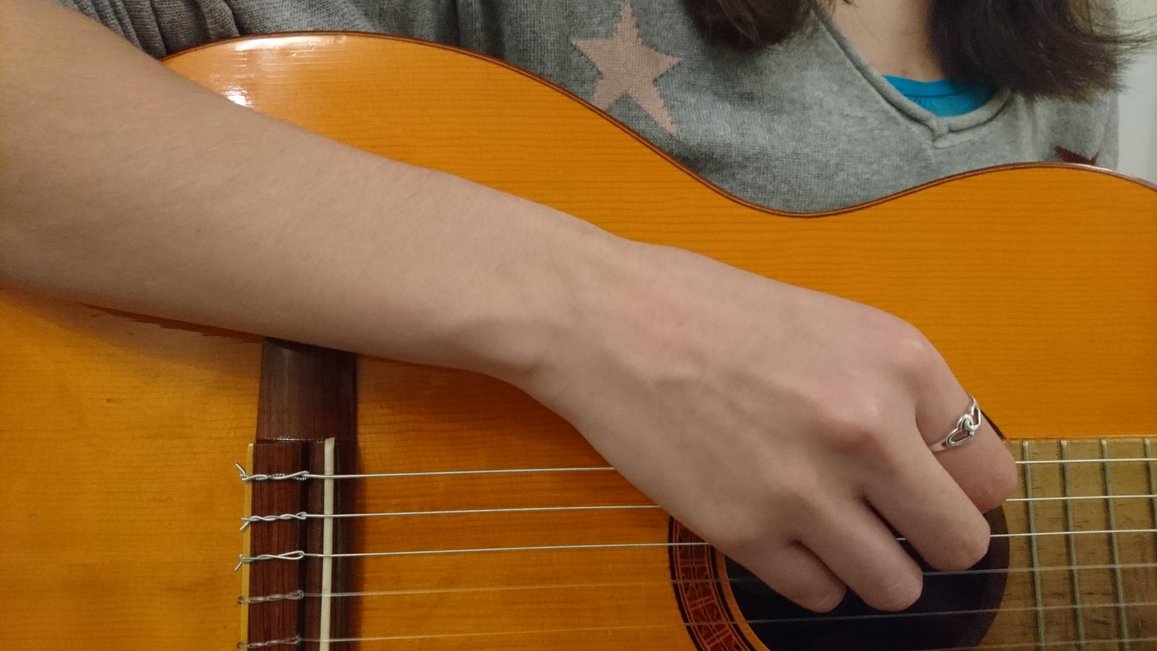 Posture main guitare
